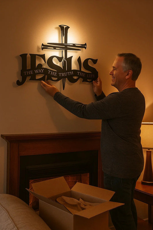 (🎁Last Day 49% OFF)🔥Jesus & Cross Design Wall Art - ⌛Limited Handmade Series
