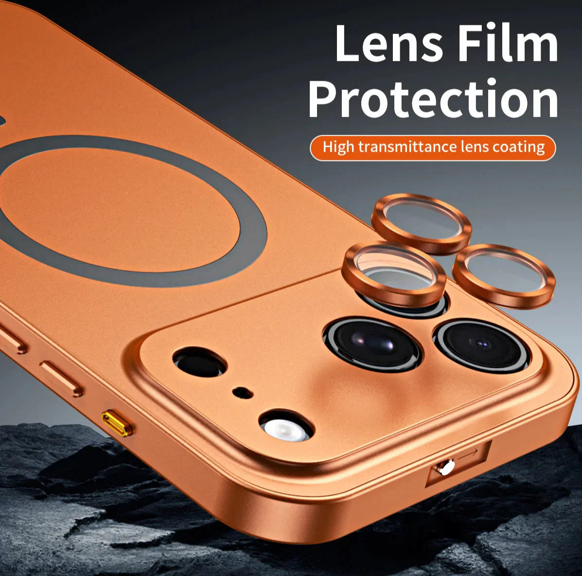 Magnetic Metal Frame Snap-On Case For iPhone