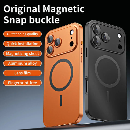 Magnetic Metal Frame Snap-On Case For iPhone