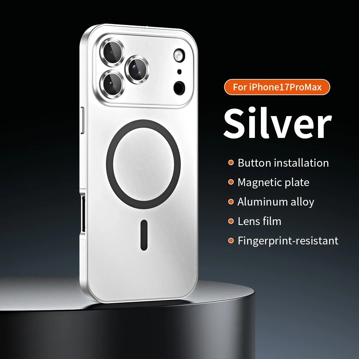 Magnetic Metal Frame Snap-On Case For iPhone
