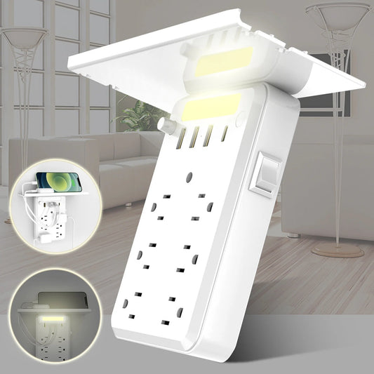 Wall Outlet Extender with Shelf Night